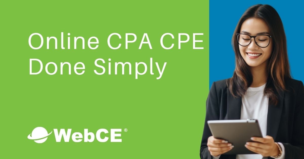 CPA CPE CPE for CPAs Accounting CPE WebCE